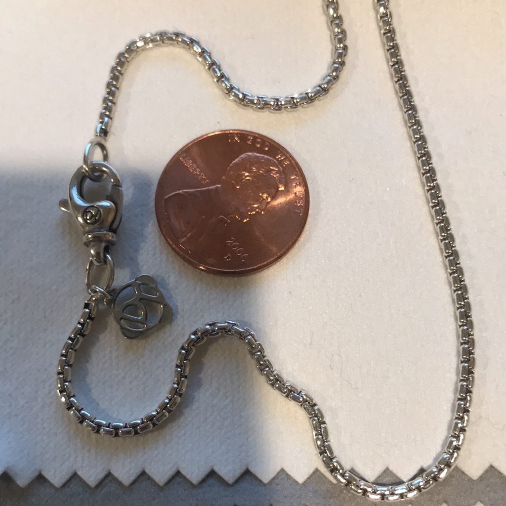 💯 Authentic David Yurman small Box chain necklace 1.7mm 24” long